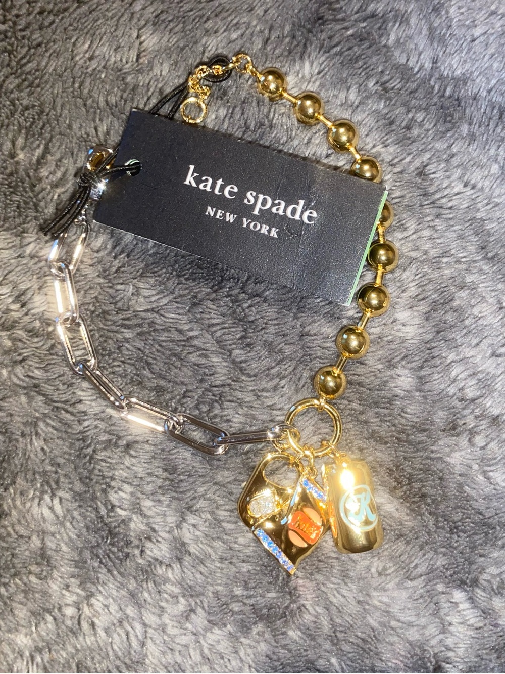 Kate Spade New York NWT Kate Spade Snack Time Charm Bracelet Gold Tone $98